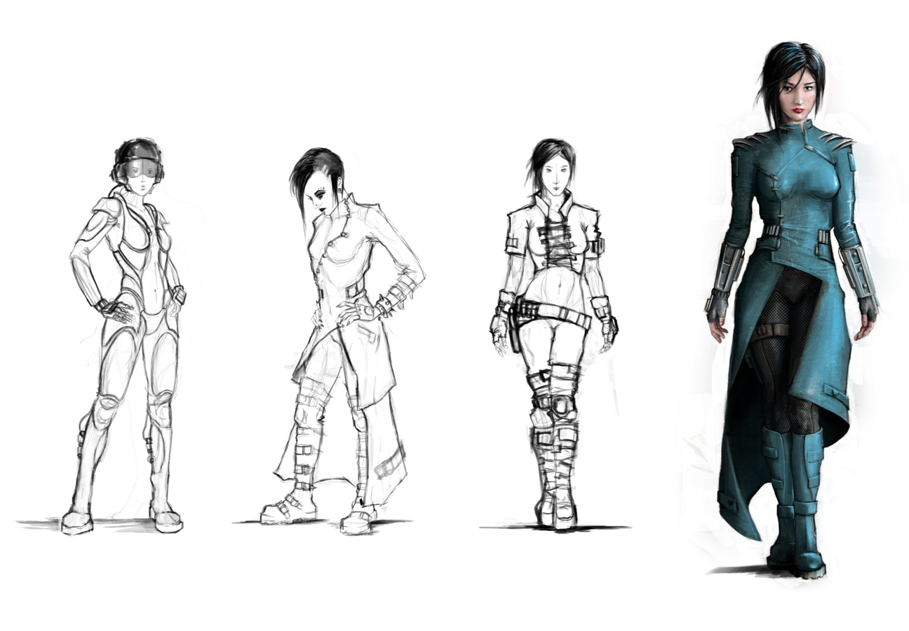 Персонажи игр будущего. Cyberpunk 2077 одежда концепт. Концепт персонажа. Скетчи персонажей. Скетчи концепт персонажа.
